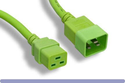 12 AWG Green Color C20 to C19 Universal Jumper Power Cord