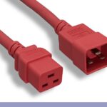 12 AWG Red Color C20 to C19 Universal Jumper Power Cord