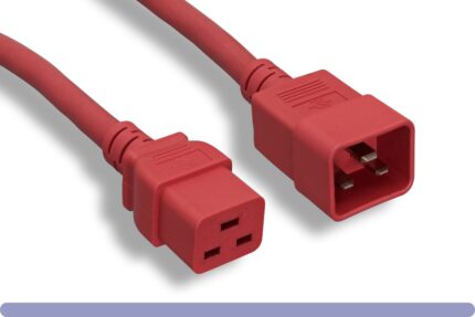 12 AWG Red Color C20 to C19 Universal Jumper Power Cord