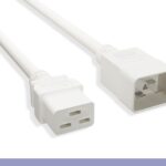 12 AWG White Color C20 to C19 Universal Jumper Power Cord