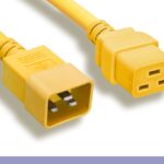 12 AWG Yellow Color C20 to C19 Universal Jumper Power Cord