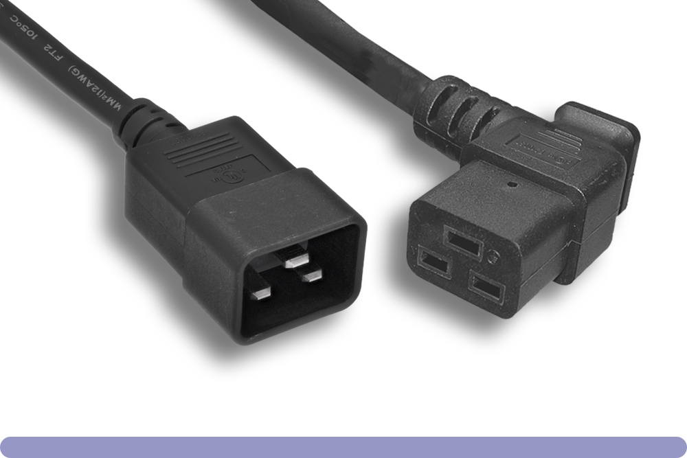 10w1-19r20-xx_1_1.jpg 12 AWG Black Color Right Angled C19 / C20 Universal Jumper Power Cord - Image 1
