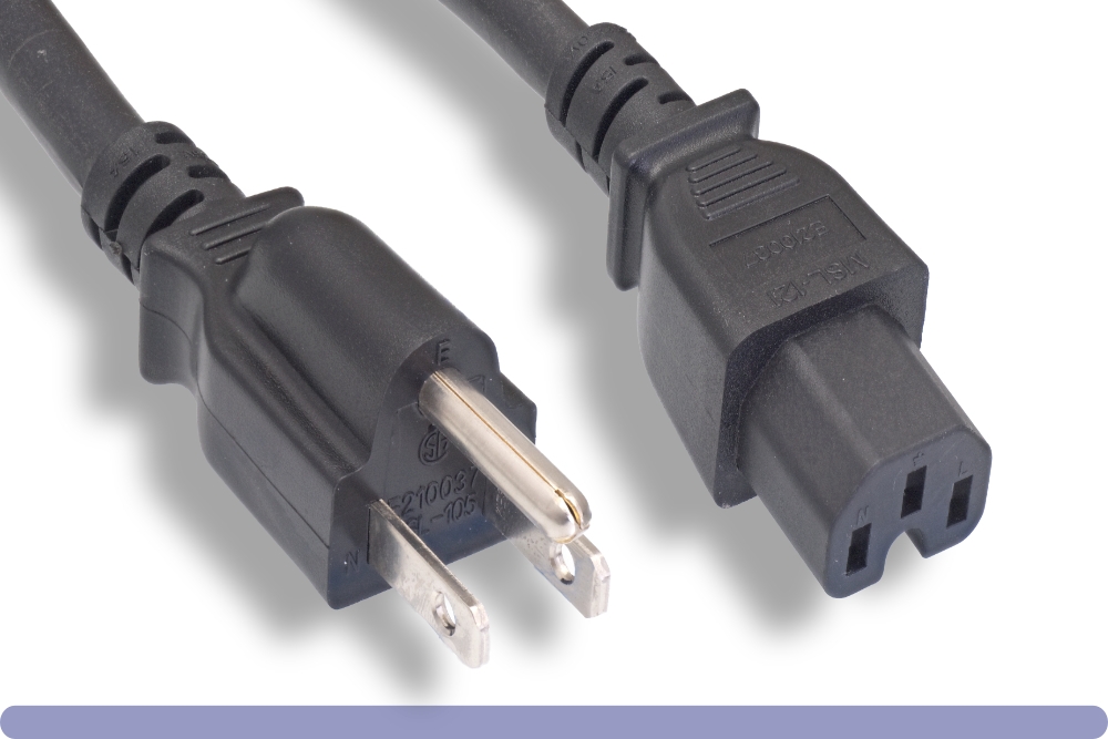 10w1-51515-06.jpg 14 AWG NEMA 5-15P to C15 Power Cord - Image 1