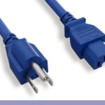 14 AWG NEMA 5-15P to C15 Power Cord, Blue Color