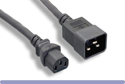 C20 to C13 Universal Jumper Power Cord Black Color