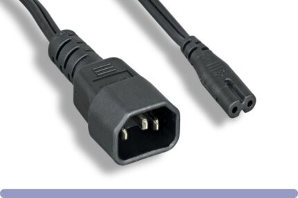 18 AWG C14 to C7 Power Adapter Cable
