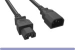 14 AWG. Black Color C15 / C14 Power Cord