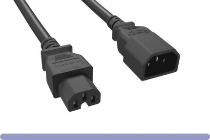 14 AWG. Black Color C15 / C14 Power Cord