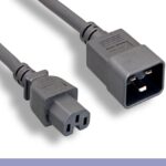 14 AWG. Black Color C15 / C20 Power Cord