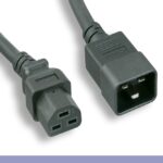12 AWG Black Color C20 to C21 Universal Jumper Power Cord