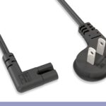 Ultra Low Profile NEMA 1-15P to Right Angled C7 Non-Polarized Power Cord