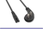 Ultra Low Profile NEMA 1-15P to Straight C7 Non-Polarized Power Cord
