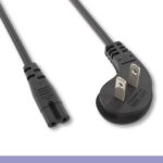 Ultra Low Profile NEMA 1-15P to Straight C7 Non-Polarized Power Cord