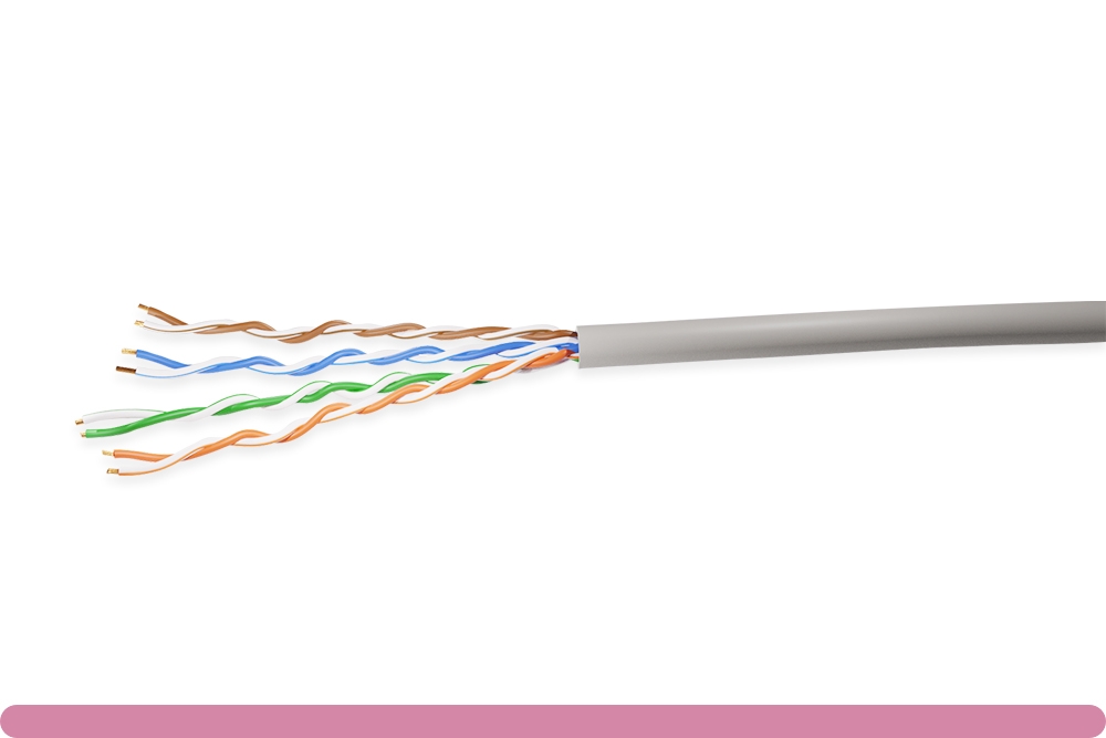 10x5-801th_1.jpg Cat. 5e UTP Stranded Ethernet Bulk Cable 350MHz Gray - Image 1