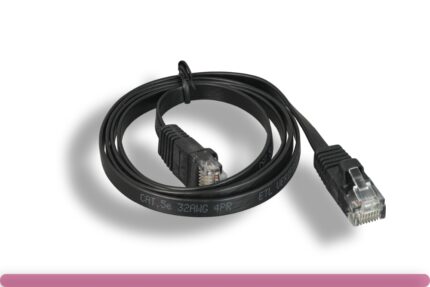Flat Cat 5e UTP Patch Cable Black