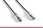 Black Slim Cat 6a UTP Patch Cable