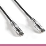 Black Slim Cat 6a UTP Patch Cable