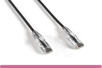 Black Slim Cat 6a UTP Patch Cable