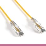 Yellow Slim Cat 6a UTP Patch Cable