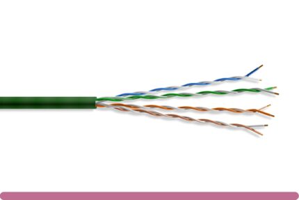 MINI CAT6.A UTP ETHERNET BULK CABLE 1000FT, GREEN COLOR
