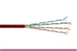 MINI CAT6.A UTP ETHERNET BULK CABLE 1000FT, RED COLOR