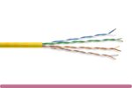MINI CAT6.A UTP ETHERNET BULK CABLE 1000FT, YELLOW COLOR