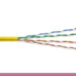 MINI CAT6.A UTP ETHERNET BULK CABLE 1000FT, YELLOW COLOR