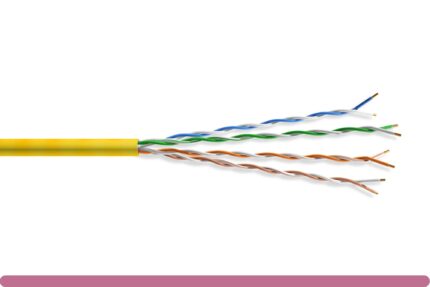 MINI CAT6.A UTP ETHERNET BULK CABLE 1000FT, YELLOW COLOR