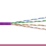MINI CAT6.A UTP ETHERNET BULK CABLE 1000FT, PURPLE COLOR