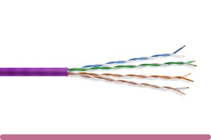 MINI CAT6.A UTP ETHERNET BULK CABLE 1000FT, PURPLE COLOR