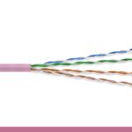 MINI CAT6.A UTP ETHERNET BULK CABLE 1000FT, PINK COLOR
