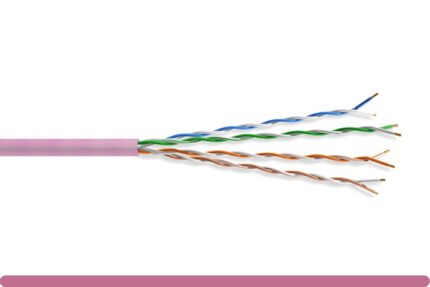 MINI CAT6.A UTP ETHERNET BULK CABLE 1000FT, PINK COLOR