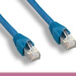 Blue Color Cat 6a 10G STP Patch Cable