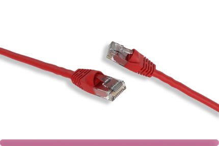 Red Color Cross Over Cat 6 UTP Patch Cable