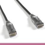 Black Slim Cat 6 UTP Patch Cable