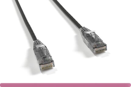 Black Slim Cat 6 UTP Patch Cable