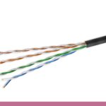 Mini Cat. 6 UTP Stranded Ethernet Bulk Cable Black 28AWG