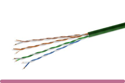 Mini Cat. 6 UTP Stranded Ethernet Bulk Cable Green 28AWG