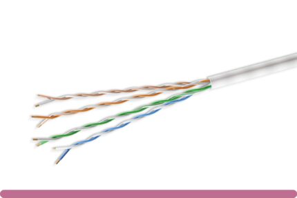 Mini Cat. 6 UTP Stranded Ethernet Bulk Cable White 28AWG