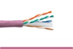 Cat. 6 UTP Stranded Ethernet Bulk Cable 550MHz Pink