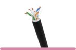 Cat. 6E UTP Solid Direct Burial Outdoor Bulk Cable, Black