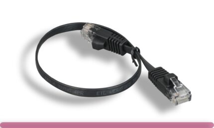 Flat Cat 6 UTP Patch Cable Black