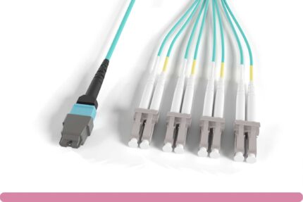 MTP® OM4 To LCU*4 Duplex Multi-Mode 8 Fibers OFNP Breakout Cable Type B