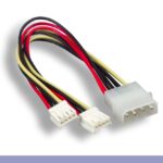5.25" Male / 3.5" Female x 2 Internal DC Power Y Cable