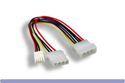 5.25" Male / 3.5" Female + 5.25" Female Internal DC Power Y Cable
