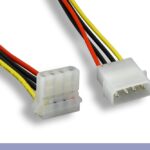 5.25" Male / 5.25" Right-Angle Female Internal DC Power Cable