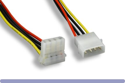 5.25" Male / 5.25" Right-Angle Female Internal DC Power Cable