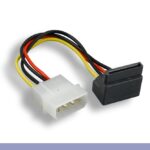 SATA 15-Pin Right-Angle Female to 5.25" Male DC Power Cable