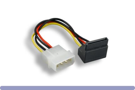 SATA 15-Pin Right-Angle Female to 5.25" Male DC Power Cable