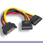 SATA 15-Pin Male / Sata 15-Pin Female x 2 Power Y Cable